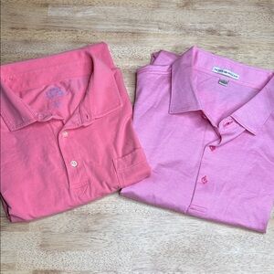 Peter Millar Light and Dark Pink Casual Shirts lot of 2
